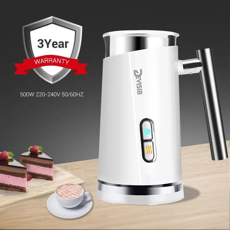 Automatic Milk Frother Electric Hot and Cold for Making Latte Cappuccino Coffee Frothing Foamer Kitchen Appliances DEVISIB