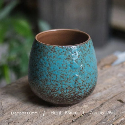 Kiln change Japanese rough pottery household master cup single cup tasting tea cup large creative personality kung fu tea cups