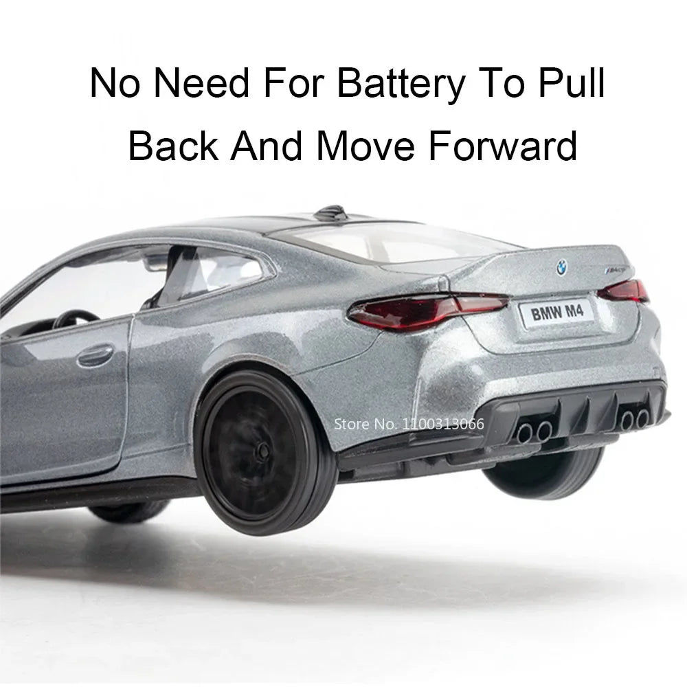 1:36 BMW M4 CSL Chevrolet Camaro 1969 Cars Toys Model Alloy Rubber Tires Miniature Car 2 Doors Opened Vehicle Toddler Kids Gifts