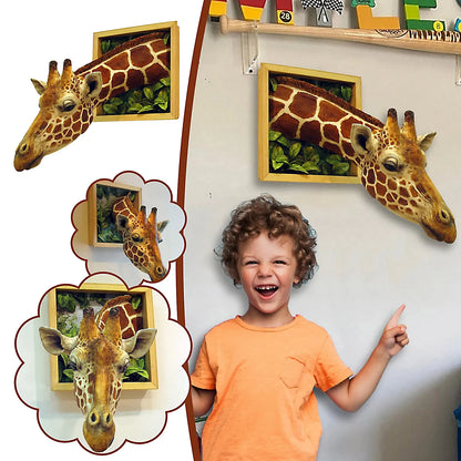 3D Giraffe Home Wall Hanging Sculptures Decoration Art Latex Zebra Figurines Ornaments Gift Luxury Room Decor Statue Accessories
