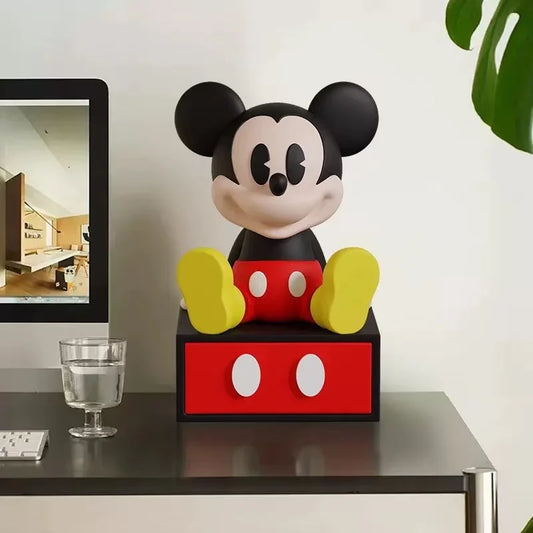 Miniso Disney Cartoon Cute Mickey Desktop Ornaments Keys Miscellaneous Storage Cabinets Decorations for Friends Gifts