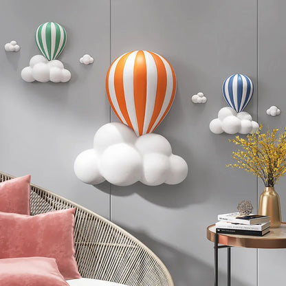 Nordic Hot Air Balloon 3D Wall Decor Living Room Sofa Background Art Wall Decor Modern Home Christmas Decorations Handicrafts