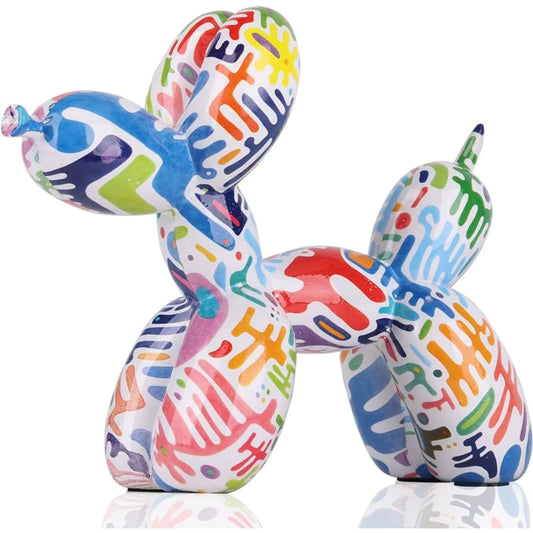 Home decoration full color resin balloon dog statue for home decoration, living room decoration, entrance decoration centerpiece