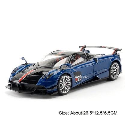 1:18 Apollo EVO Pagani Huayra Roadster BC Model Toy Cars Wheel Pull Back Miniature Vehicle 4 Doors Opened Car Toddler Kids Gifts
