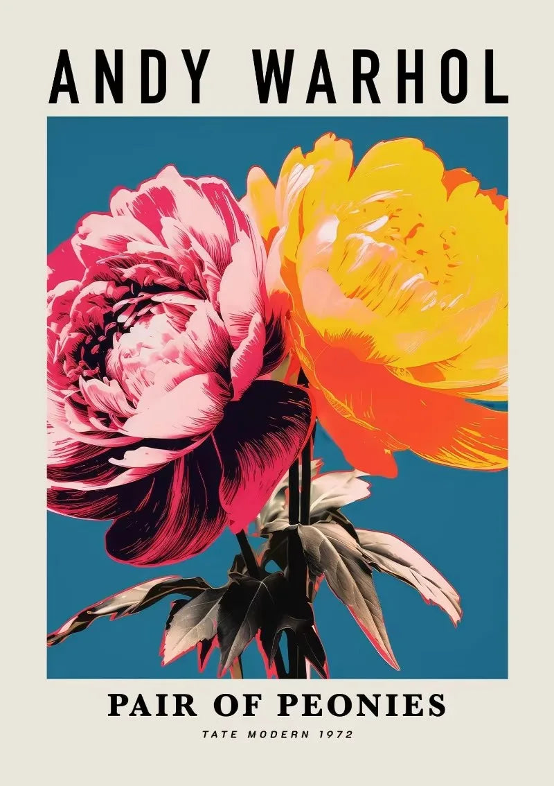 Andy Warhol Artwork Flowers Tulip Sunflowers Daisies Peony Abstract Poster Canvas Paintings Wall Art Pictures Home Decor