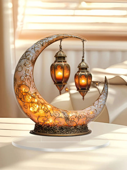 1 piece of moon lamp home decoration ornament suitable for home decoration, holiday desktop decoration, ideal family gift