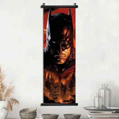 DC Batman Hanging Scroll Poster Movie Wallpaper Wall Artwork Canvas Painting Home Decoration Art Print Bedroom Decor Gift