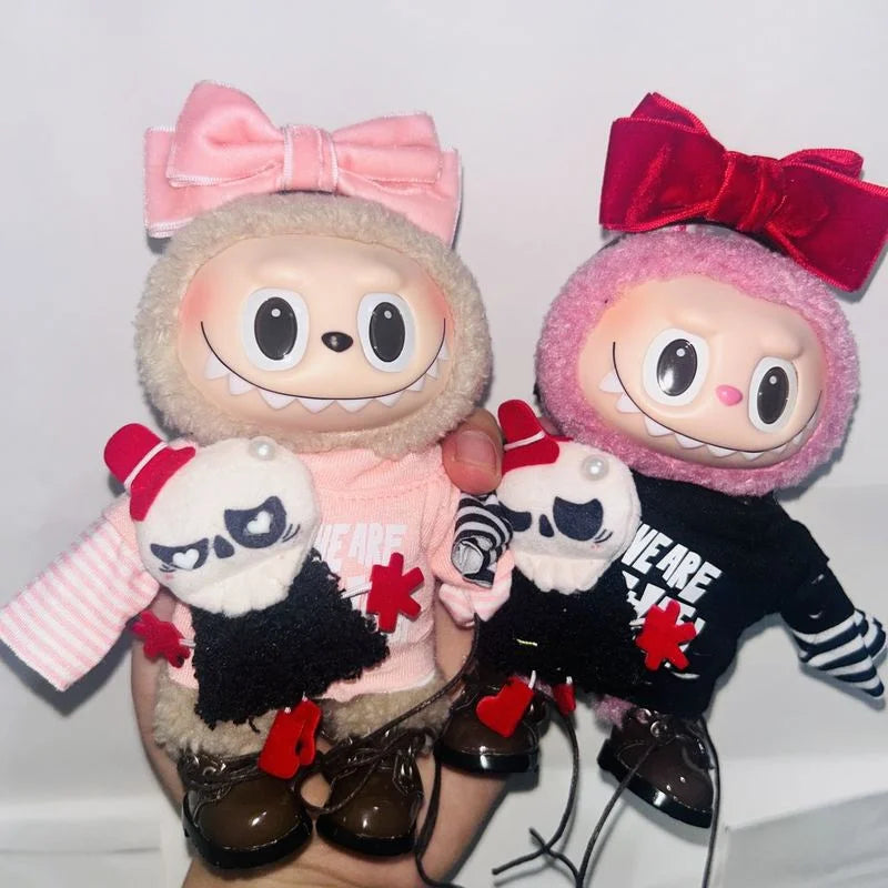 Only For Labu Clothes 17cm Doll Clothes Valentine’S Day Outfit For 17cm Collectible Plush Toy Custom Handmade Lafufu Clothing Bu