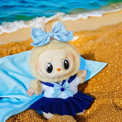 17cm Labubu Clothes V1 Labubu Cute Sailor Uniform Vinyl Doll Labubu Blind Box Beautiful Sailor Moon Clothes Girl Birthday Gifts