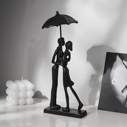 Sculptures de décoration de salon moderne, ornement de chambre nordique pour décoration de maison Simple, figurines de Couples en métal, Statue d'amour décorative