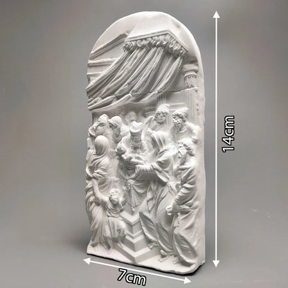 Nordic Art Plaster Figurine Retro Relief Sculpture Decoration Ornaments Interior Art Living Room Figurines Desktop Decor Statue