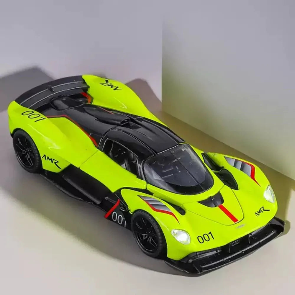 1:32 Alloy Valkyrie Vulcan Toys Models Cars Wheel Pull Back Miniature Car with Light Music Supercar for Boys Collection Gifts