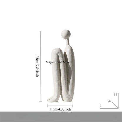 Creative Abstract Figure Statue Home Decor Nordic Modern Decorative Figurines For Interior Creative Office Living Decoration