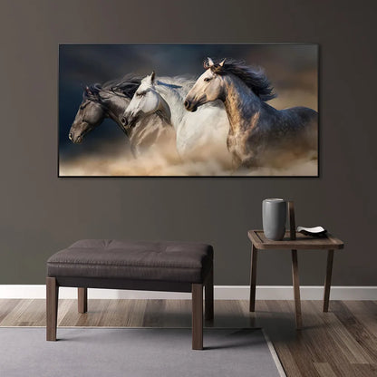 Running Horse Abstract Wall Art Picture Poster Modern Artistic Oil Canvas Prints Painting For Living Room Home Decor Aesthetic