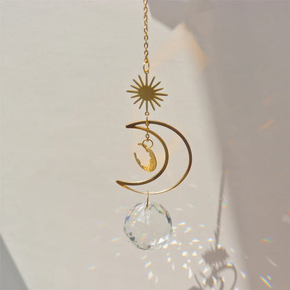 Sun Catcher Crystal Hanging Glass Prisms Suncatcher Wind Pendants Rainbow Maker Light Catcher for Home Window Garden Decorations