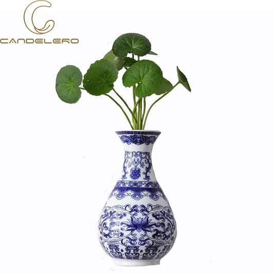 Mini Flower Vase Ceramic Blue And White Vase Home Decor Living Room Decoration Table Desk Art Chinese Enamel Vases Dropshipping