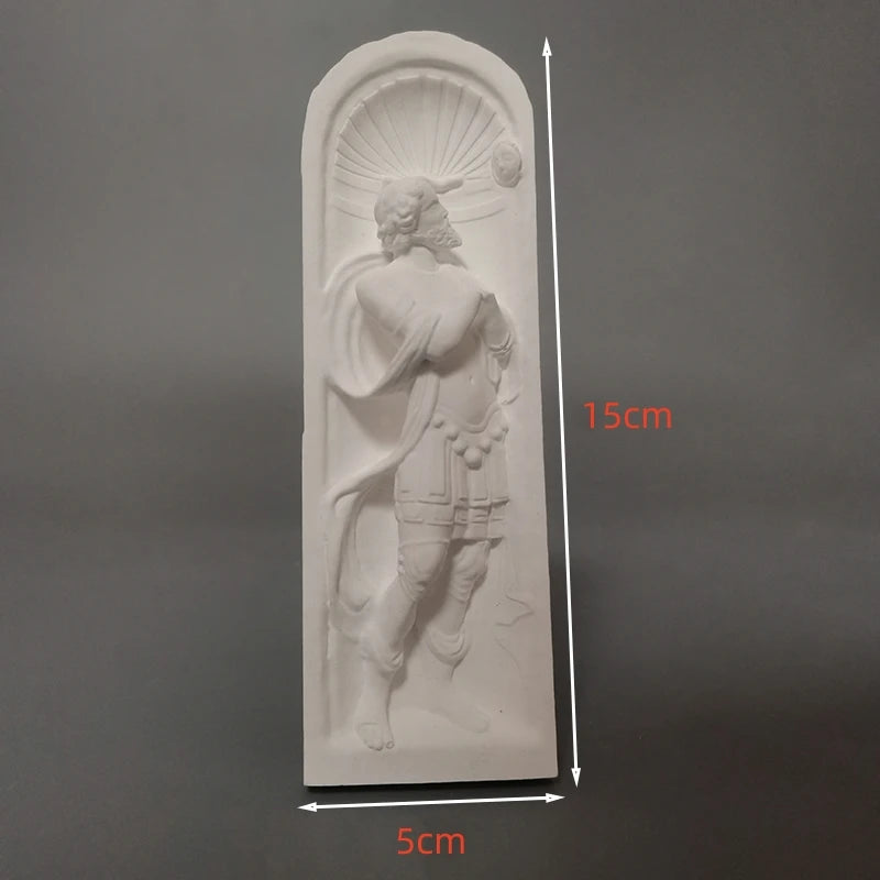 Saintly Plaster Relief Wall Art Nordic Sculpture Shelf Display Desktop Art Bookcase Ornaments Photography Prop Artistic Diorama