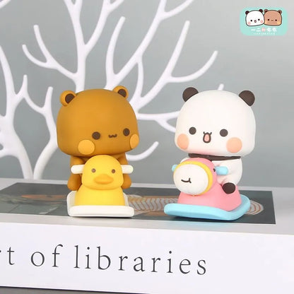 Bubu Dudu Anime Figures Model Toys Exciting Collectible Cute Panda Figure Kawaii Bear Doll Ornament Home Children Christmas Gift