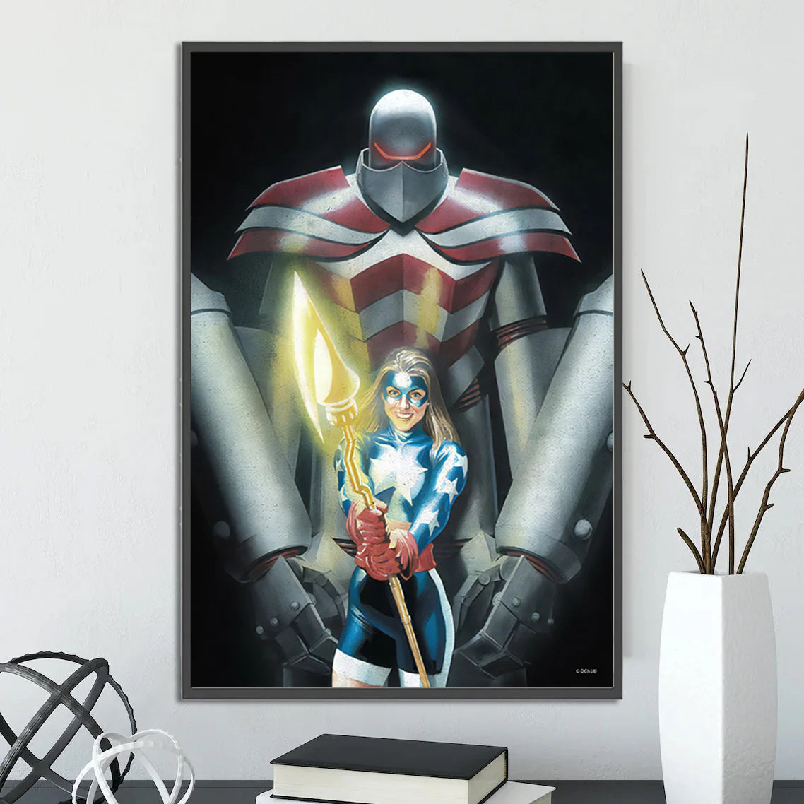 DC Heroes Ross Edition Superman Self-adhesive Poster Movie Wallpaper Figures Home Decoration Painting Wall Art Bedroom Cartoons