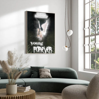 Retro Nessa Barrett Singer Young Forever Tour 2023 Poster Canvas Painting Music Wall Art HD Pictures Room Home Decor Fans Gift