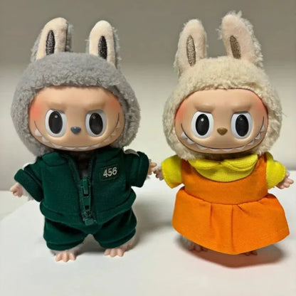 For Labubu Clothes Mp5 Outfit Accessories for The Monster Korea Kpop Lafufu Idol V1 V2 V3 Commando Jacket Clothing Pendant gifts