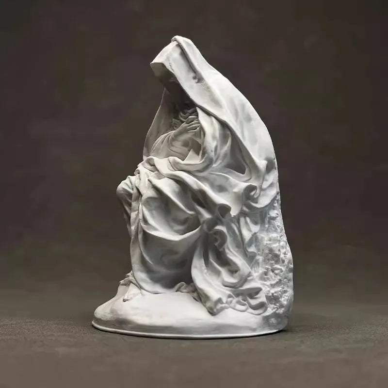 Nordic Character Statue Art Plaster Statue Sculpture Home Soft Furnishings Crafts Art Figurine Decoration Book Nook Room Decor