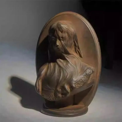 Retro European Art Veil Girl Small Ornaments Renaissance Roman Sculpture Desk Living Room Decorative Craftsart Study Statue Gift
