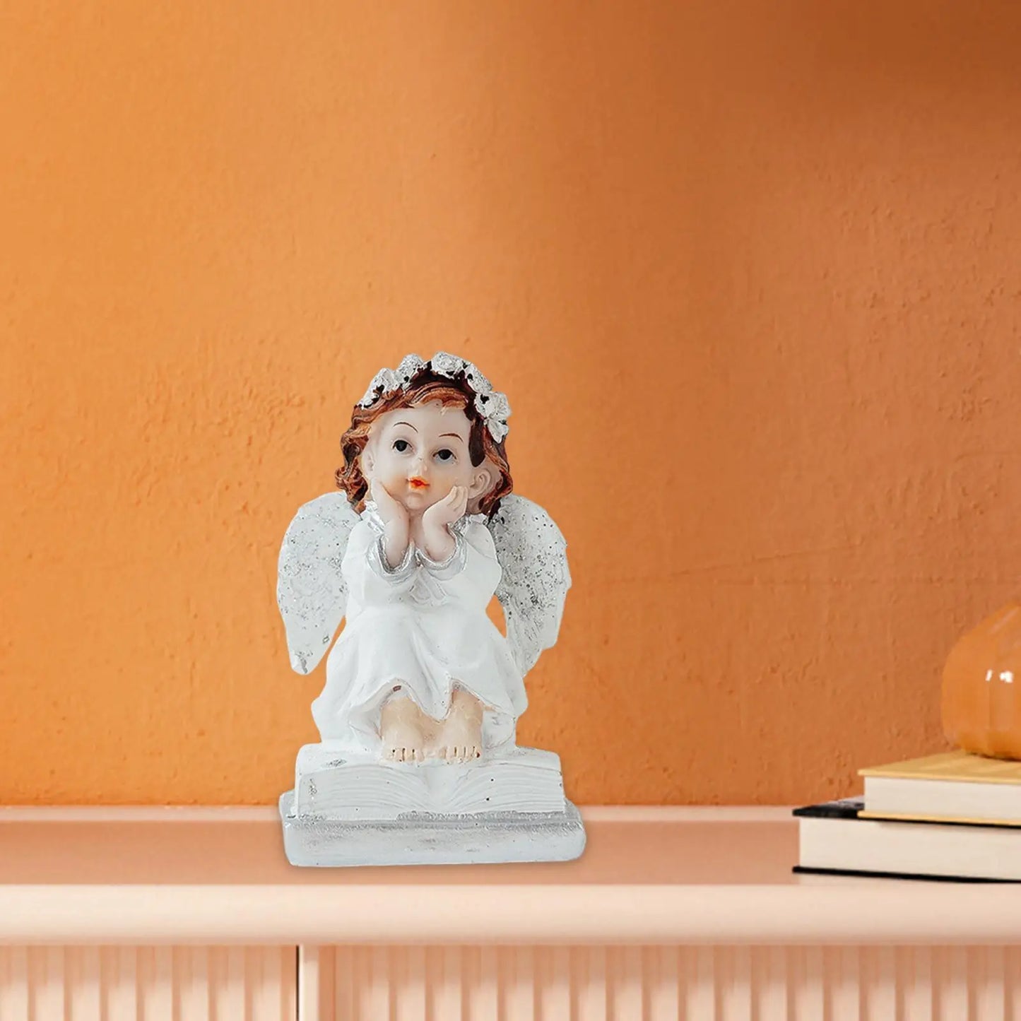 Nordic Retro Angel Statue Fairy Angel Figurine Photography Background Collectible Art Ornament Resin Statue