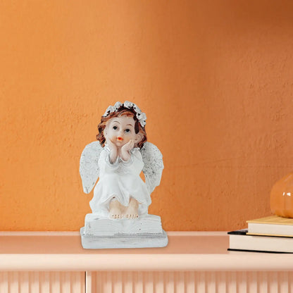 Nordic Retro Angel Statue Fairy Angel Figurine Photography Background Collectible Art Ornament Resin Statue