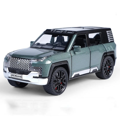 1/32 Alloy Model Cars BYD Look Up Off-road Vehicles Diecasts Model Toy 6 Doors Can Be Opened with Light Sound SUV for Boy Gifts