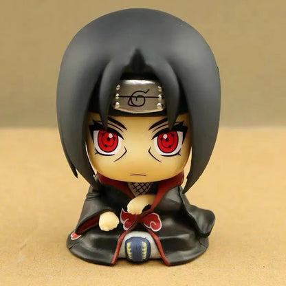 9cm Naruto Anime Figure Naruto Kakashi Action Figure Q Version Kawaii Sasuke Itachi Figurine Car Decoration Collection Model Toy