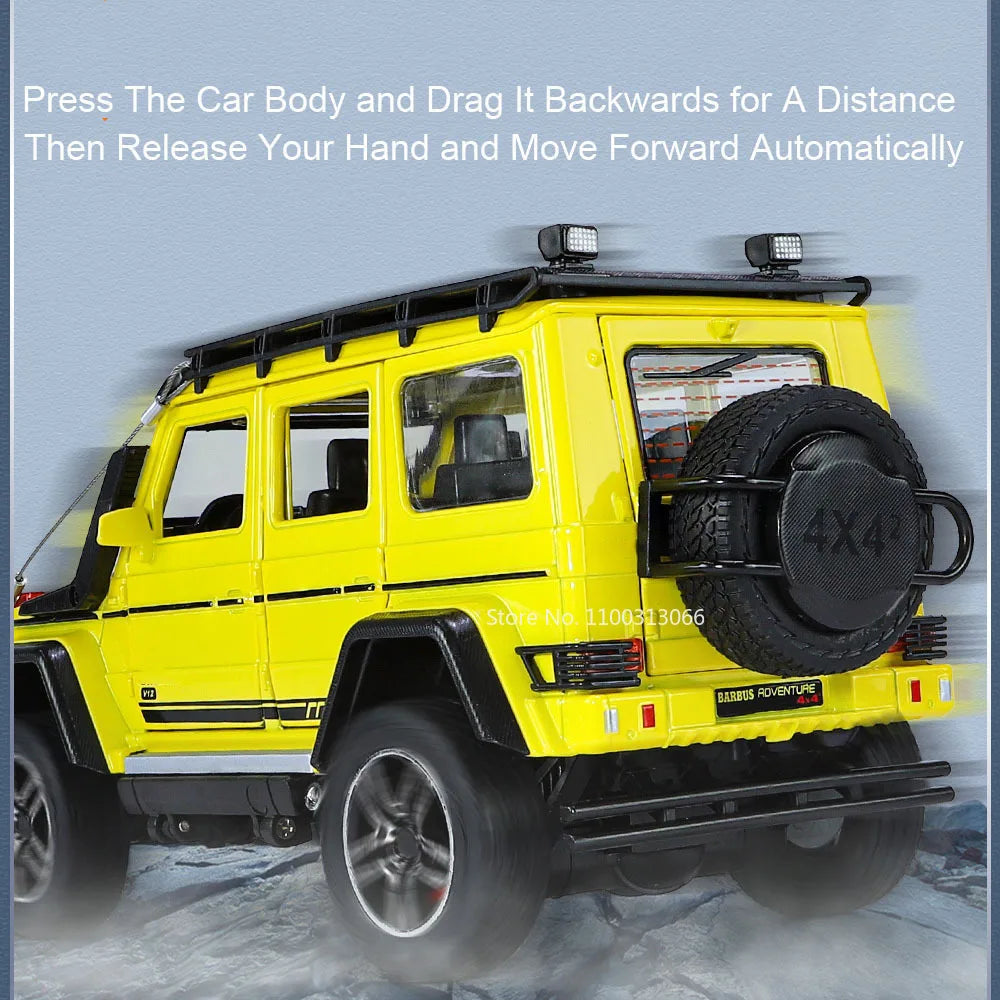 1:24 Metal G550 G800 Models Cars Toys Adventure Edition Light Sound Off-road Wheel Pull Back SUV Vehicle Children Birthday Gifts