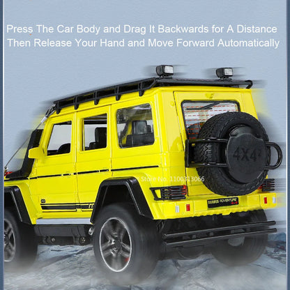 1:24 Metal G550 G800 Models Cars Toys Adventure Edition Light Sound Off-road Wheel Pull Back SUV Vehicle Children Birthday Gifts