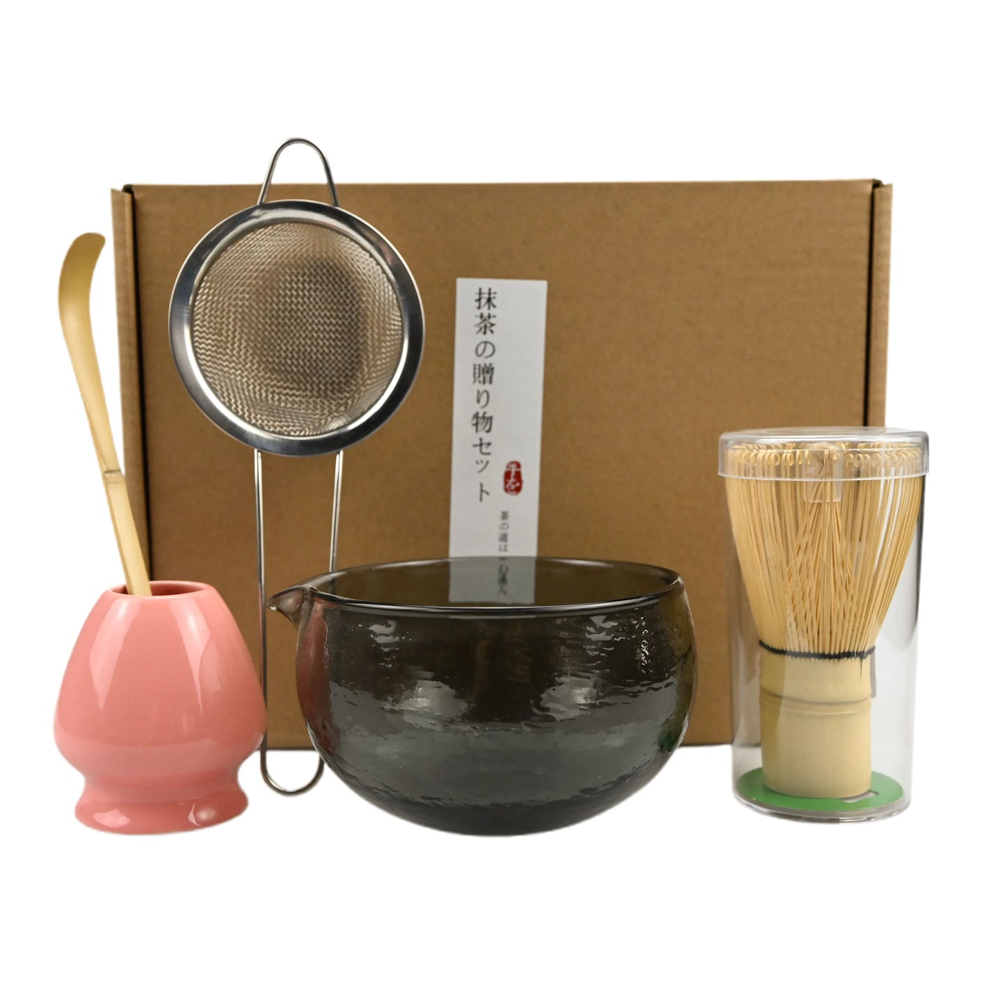 5PCS/Set Japanese-style Matcha Bowl , Spoon, Tea Whisk, Sieve Mesh, Perfect Gift For Ceremony, Traditional Decoration