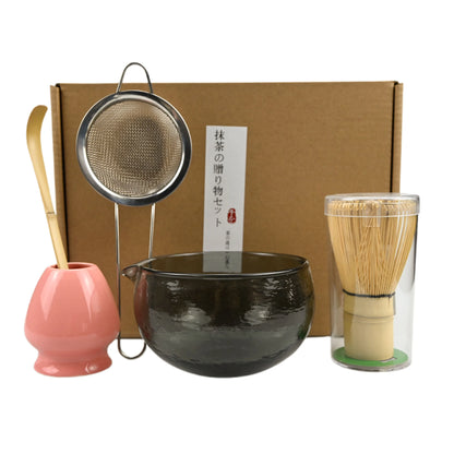 5PCS/Set Japanese-style Matcha Bowl , Spoon, Tea Whisk, Sieve Mesh, Perfect Gift For Ceremony, Traditional Decoration