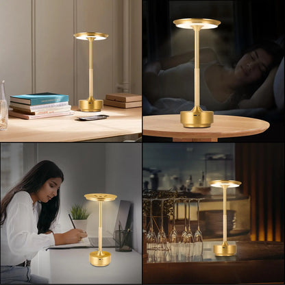 Rechargeable Wireless Table Lamp for Bedroom, Rechargeable, Touch Lamp, Camping Candle, Creative, USB-C, Desk Lamp