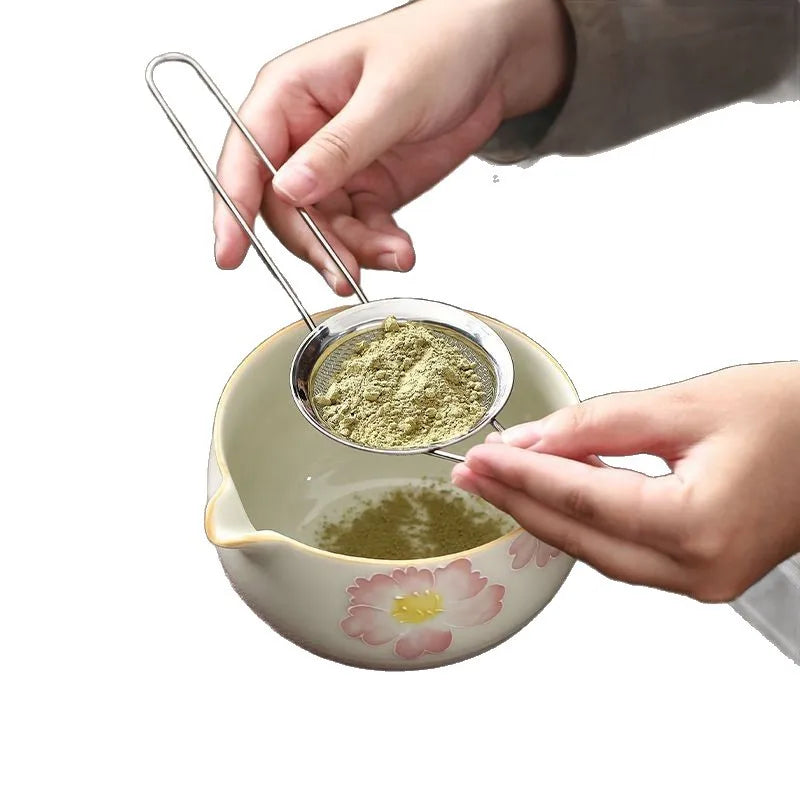 New hand-painted matcha set Japanese tea making tool to order tea Baibenli ceramic tea stand