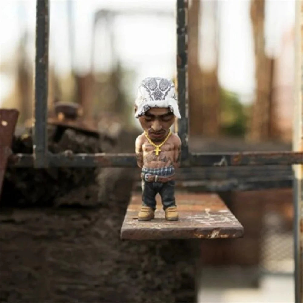 Mode Tupac rappeur Figure Hip Hop Star Guy Pac Snoop Dogg Figurine Cool trucs figurines Collection modèle créatif poupée Statue