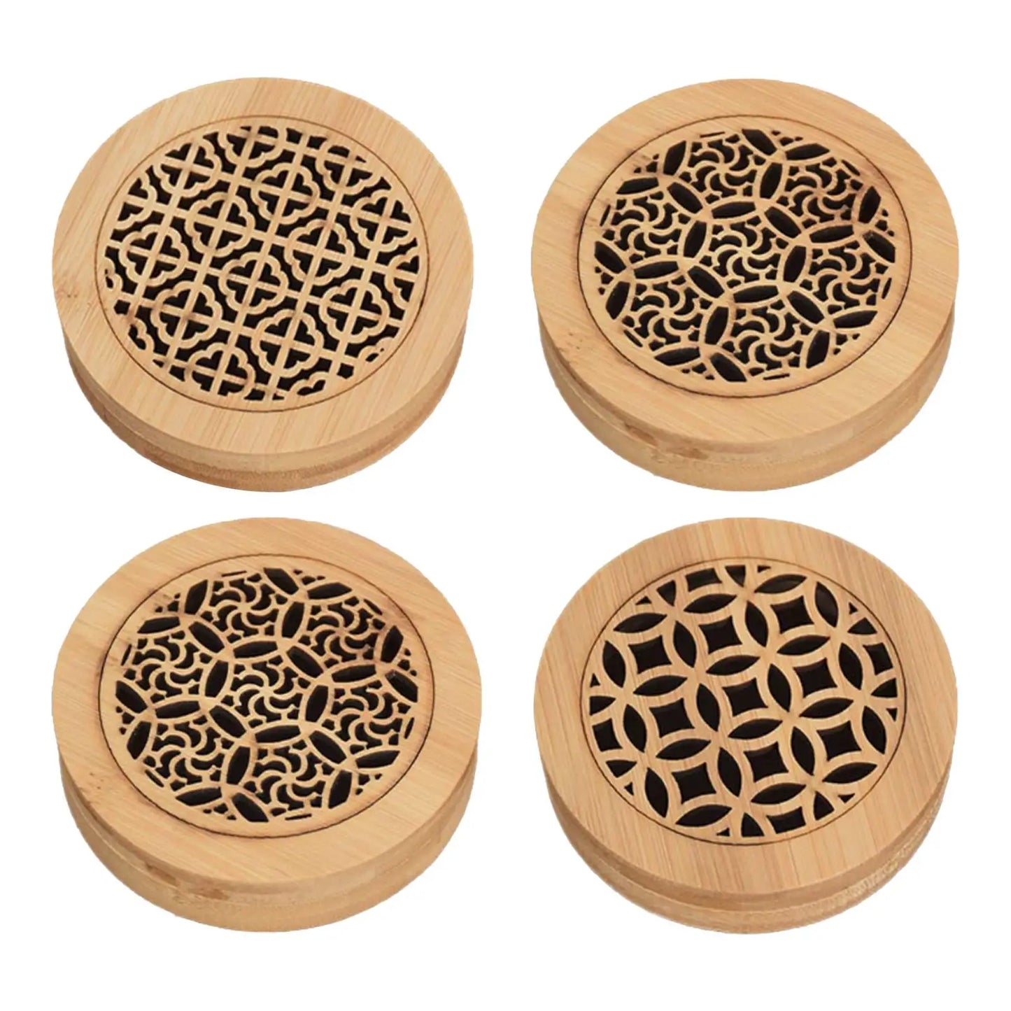 Wood Incense Burner Box SPA Chinese Style Aroma Fragrance Farmhouse Decoration Kitchen Round Yoga Table Centerpiece Home Censer