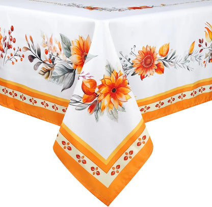 Autumn Maple Leaf Rectangle Tablecloth Table Decor Thanksgiving Waterproof Table Cloth for Wedding Party Thanksgiving Decoration