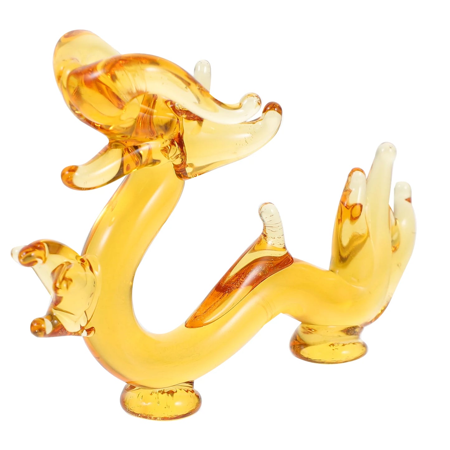 Crystal Dragon Statue Hand Blown Glass Dragon Figurines Chinese Dragon Decoration