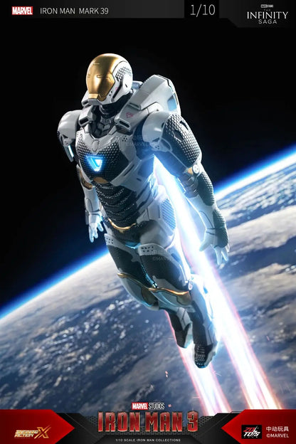 ZD Original Iron Man MK30 Blue Steel 1/10 Iron Patriot MK3 Marvel legends War Machine 10th Anniversary Action Figure Model Gift