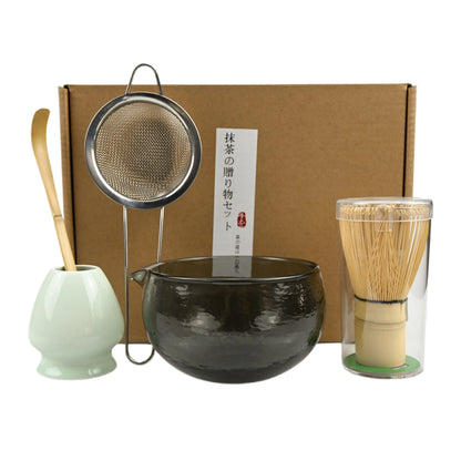 5PCS/Set Japanese-style Matcha Bowl , Spoon, Tea Whisk, Sieve Mesh, Perfect Gift For Ceremony, Traditional Decoration
