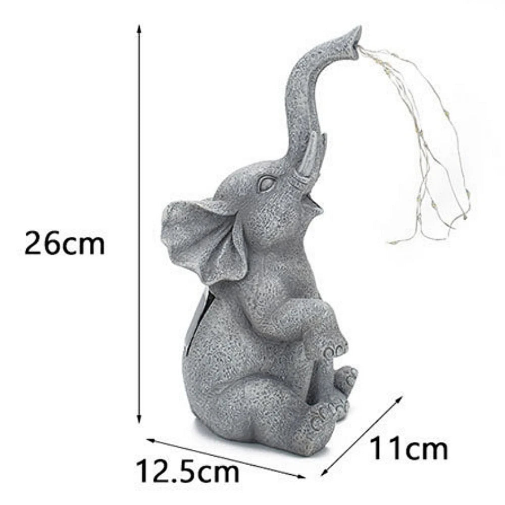 Solar Resin Elephant Ornament Light Outdoor String Lights Courtyard Crafts Garden Lawn Elephant Animal Landscape Light