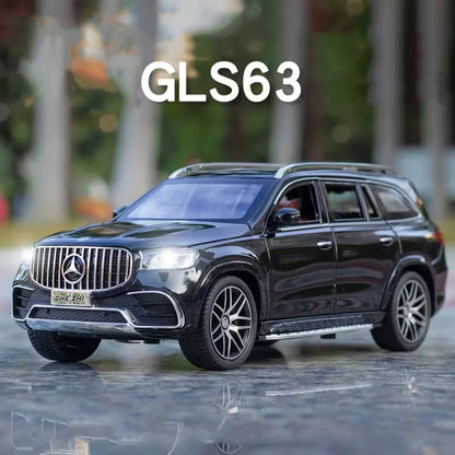 1:24 Scale Alloy GLS63 ONE Diecast Model Toy Cars With Music Light Vehicles Models Rubber Tires Car Toys for Boys Festival Gifts