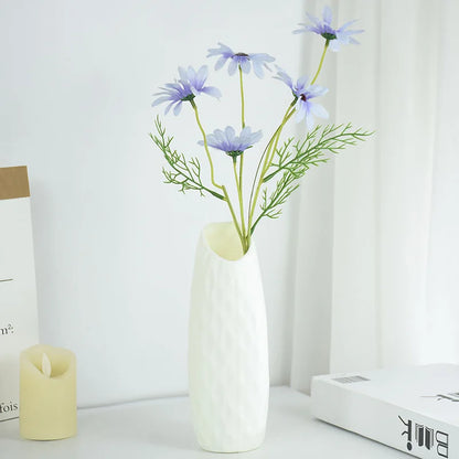 White Flower Vase for Home/Kitchen Decoration Desktop Foral Bouquet Vase Wedding Centerpieces Arrangements Decor