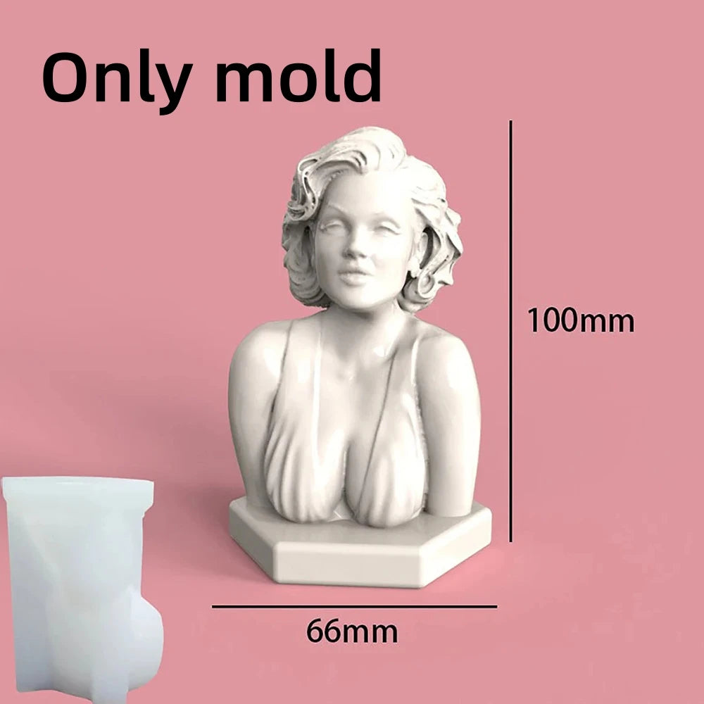 Beautiful 3D Unique Candles Molds Carved Wavy Candle Abstract Art Geometric  Irregular Silicone Candle Mould For Home Decoration