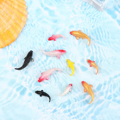5pcs Mini Fish Model Miniature Model Fish Carp Simulation Animal Kids Toys DIY Decorative Goldfish Figurines Home Decor