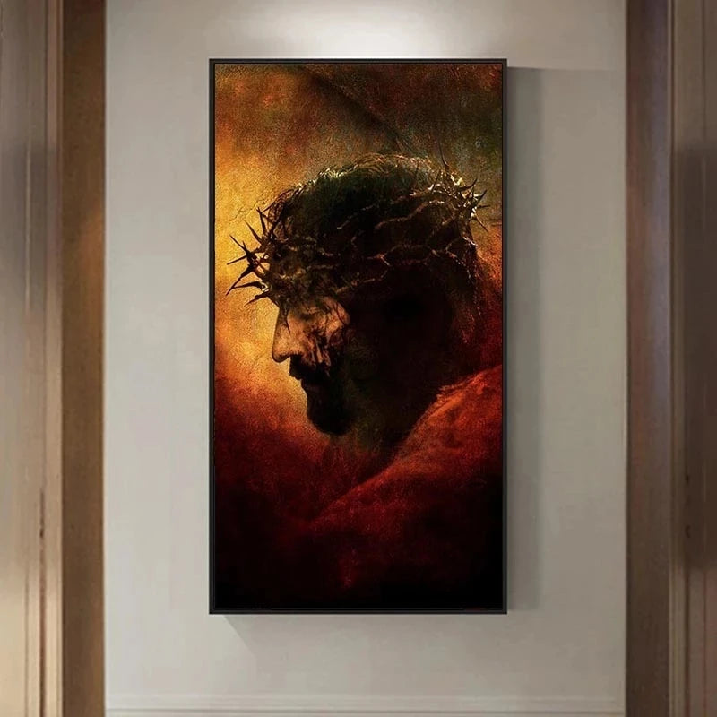 Crown of Thorns Jesus Christ Religion Art Posters Canvas Painting Wall Prints God Picture Living Room Corridor Modern Home Decor