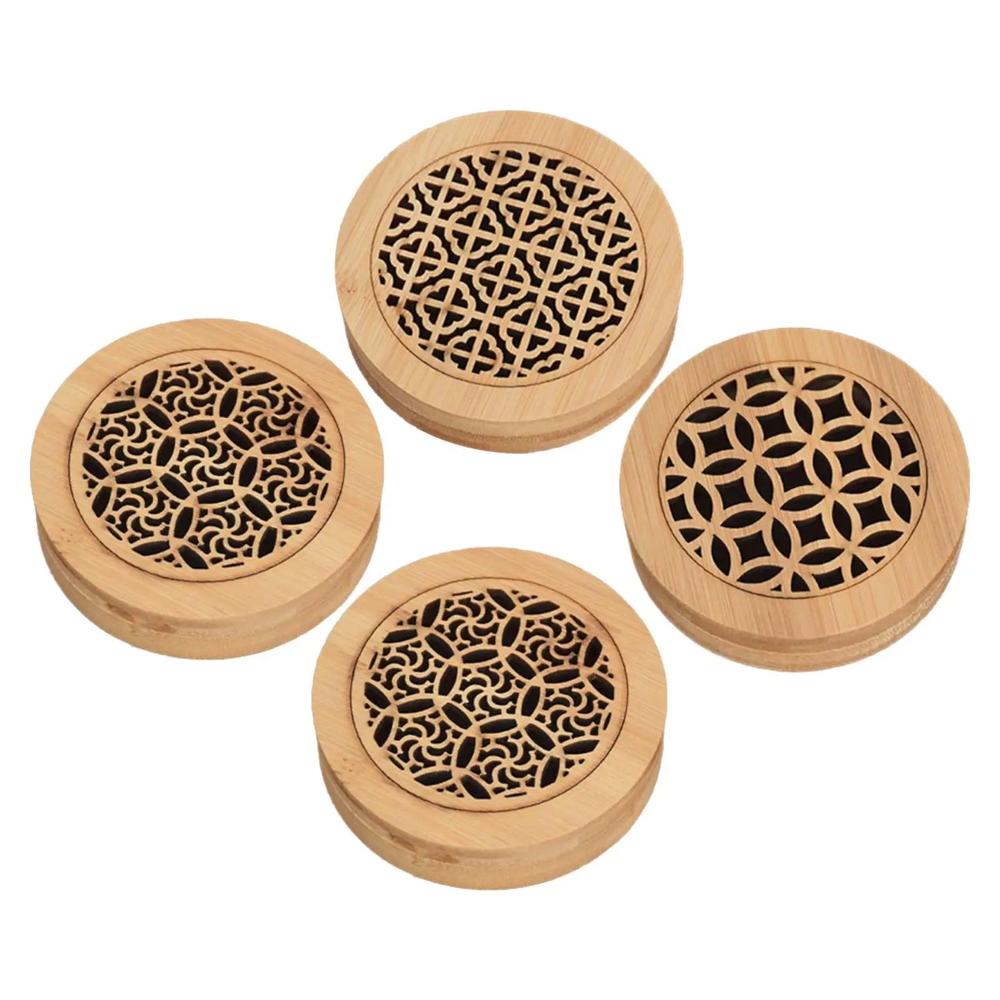 Wood Incense Burner Box SPA Chinese Style Aroma Fragrance Farmhouse Decoration Kitchen Round Yoga Table Centerpiece Home Censer